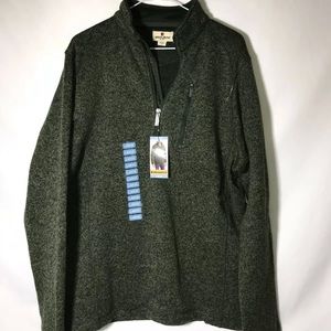 NWT Mens WOOLRICH Cedar Green 1/4 Zip Pullover